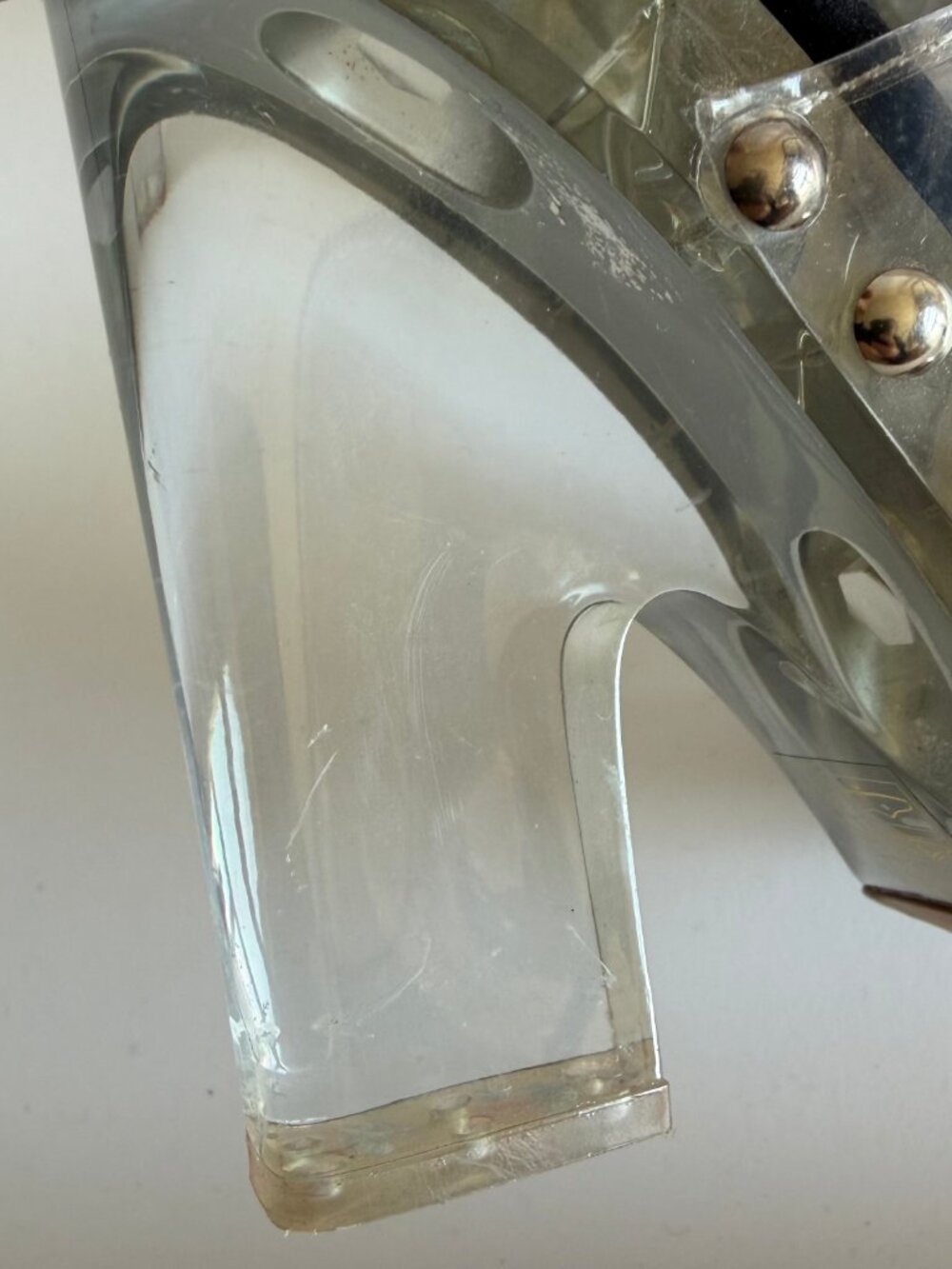 VINTAGE PRADA 2010 RUNWAY CLEAR STUDDED HEELS - Picture 12 of 12